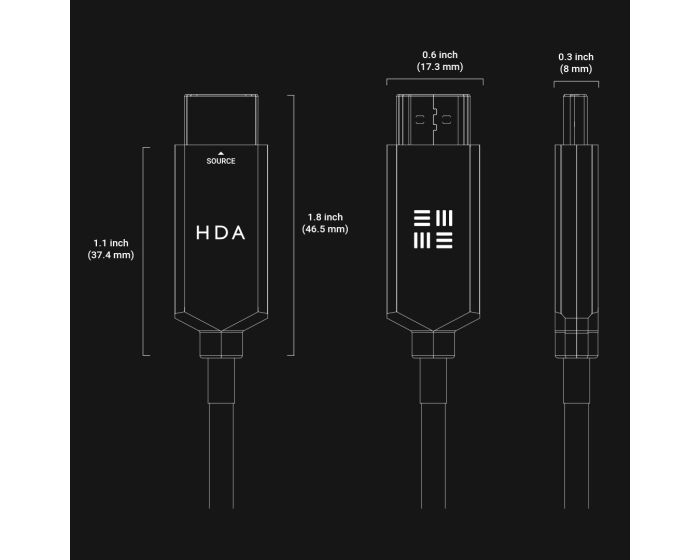 HDAnywhere 8K Ultra High Speed Fibre-Optic Max (10 m / 15 m / 20 m)